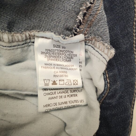 DC Jeans Medium Wash Ladies Size 20 Curvy Zipper & Button Closure Blue Jeans - Picture 6 of 11